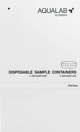 Fondos para vasos de muestra AQUALAB, caja de 250 para Pawkit