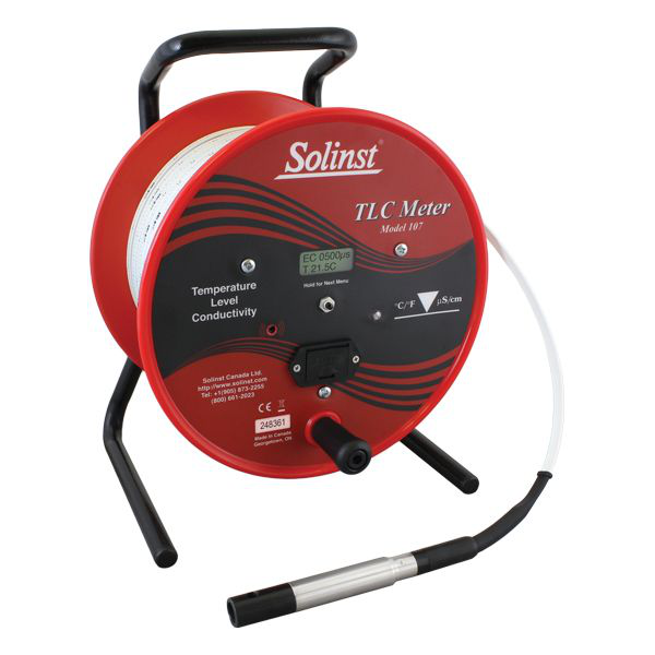 Medidor (temperatura / nivel de agua / conductividad) con sonda de 3/4 "e incrementos métricos, 60 m Solinst 107 TLC 114792