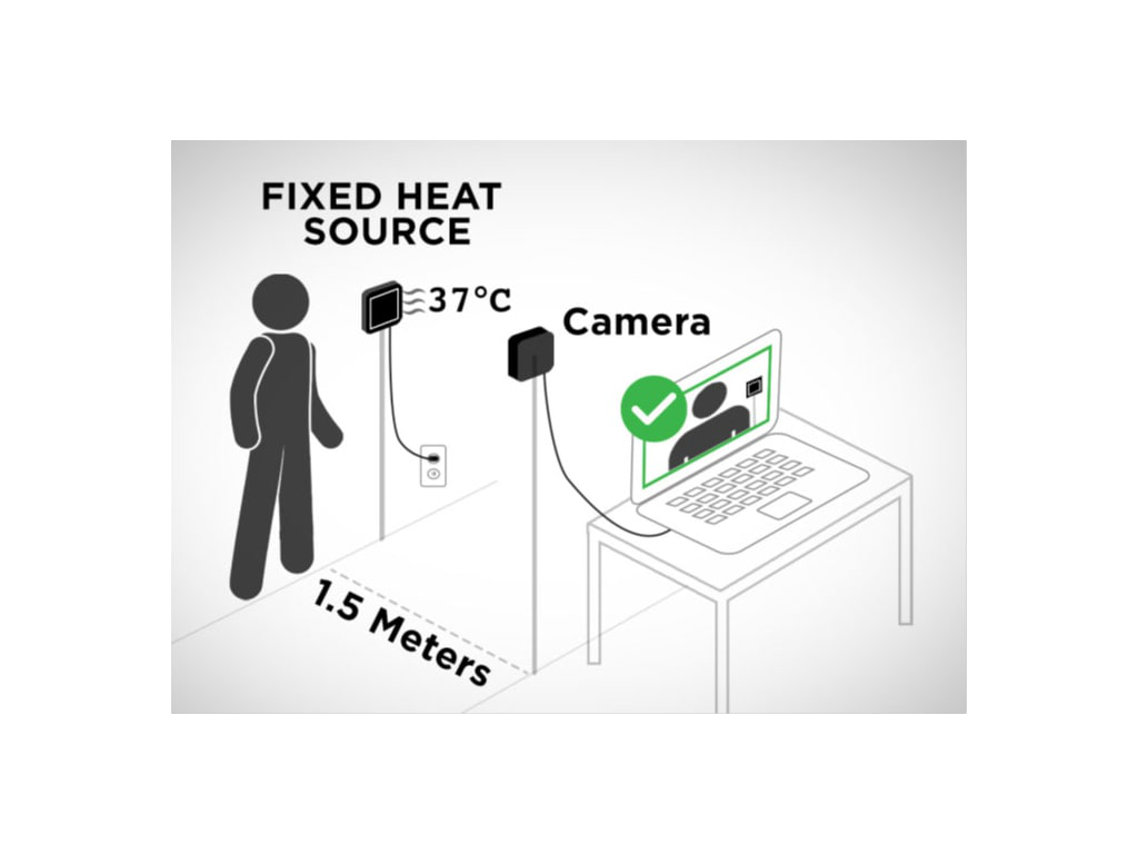 Cámara con sistema de imágenes térmicas elevada para temperatura marca Seek Scan modelo YW-AAA CON TRIPODE