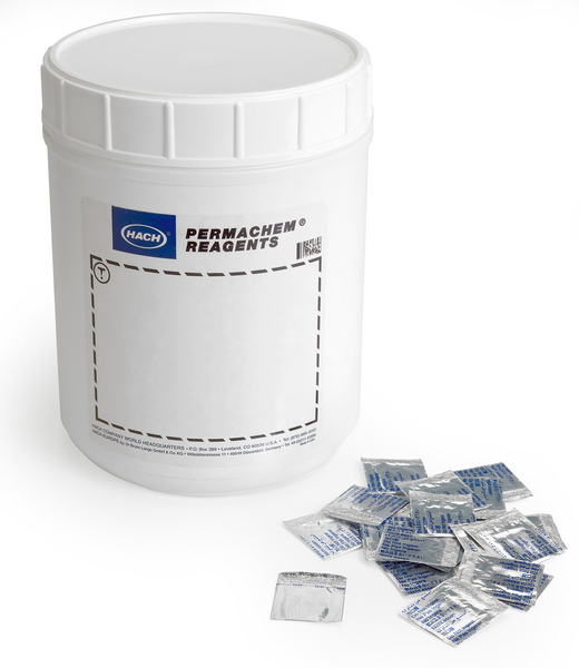 Almohadillas de polvo de reactivo de cloro libre de DPD, paquete de 25 ml / 1000 Hach 1407028