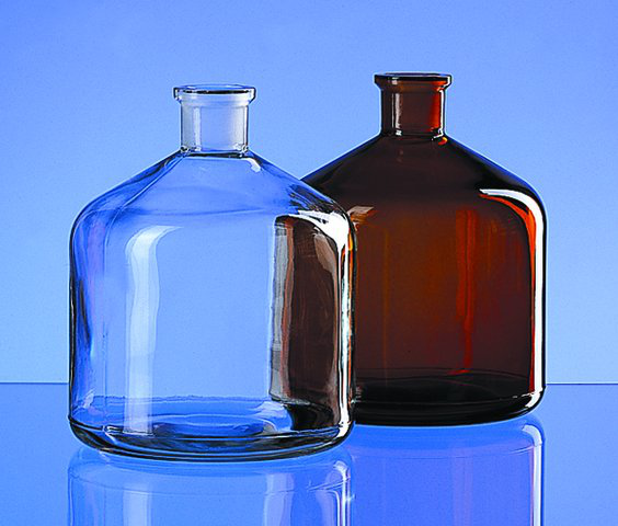 Botella de depósito de 2 litros vidrio borosilicato ámbar 3.3 para buretas automáticas,  BRAND ®, Z323977-1EA