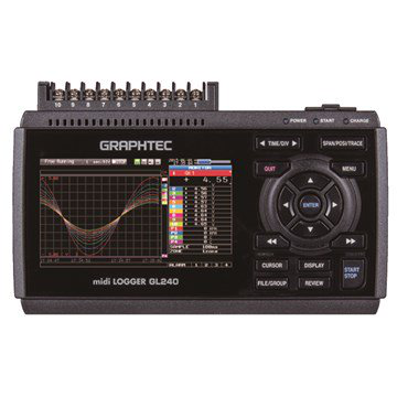 Registrador de datos MIDI (10 canales, pantalla TFT de 4,3 pulgadas) Graphtec GL260