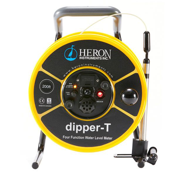 Medidor de nivel de agua Dipper-T de cuatro funciones con sonda de 5/8 "e incrementos métricos, 100 m Heron Instruments Dipper-T 1128-T