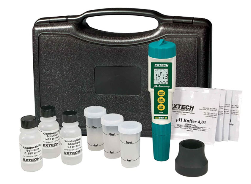 KIT MEDIDOR DE CONDUCTIVIDAD/PH RESISTENTE AL AGUA EXSTIK® II/EXTECH EC510