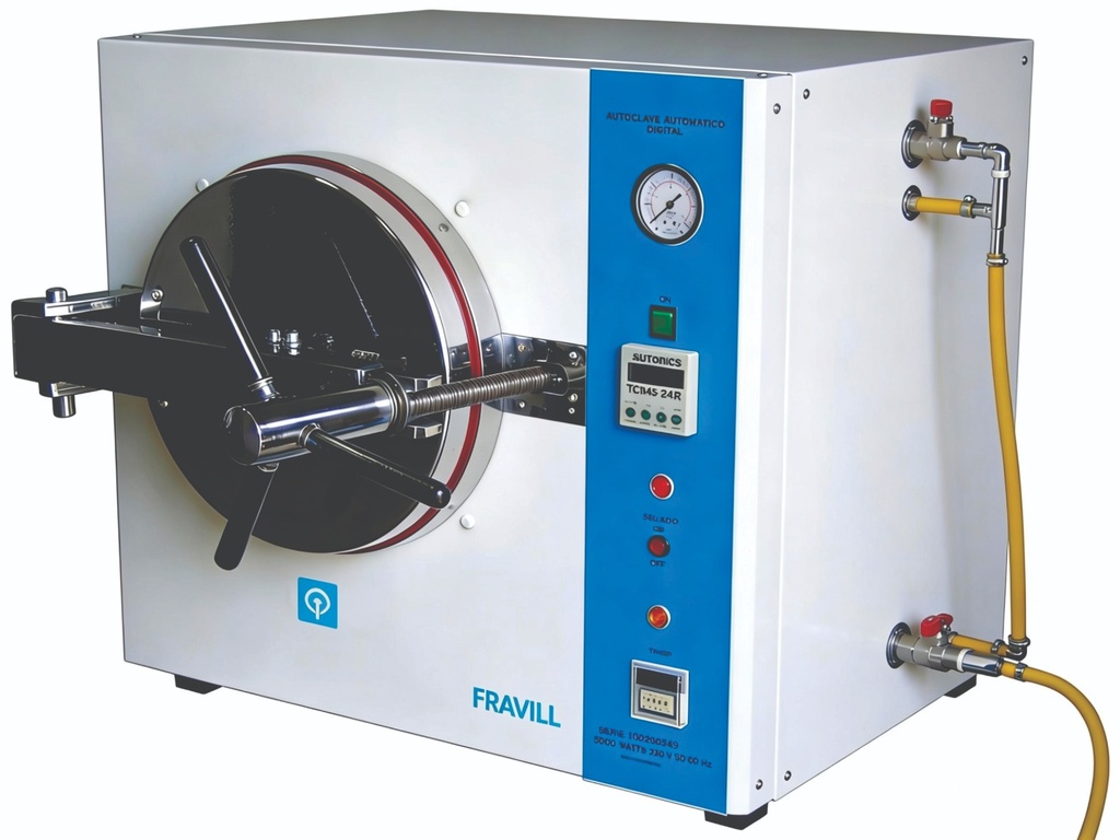 Esterilizador con generador eléctrico de vapor de 25 litros Fravill AMDA025-R