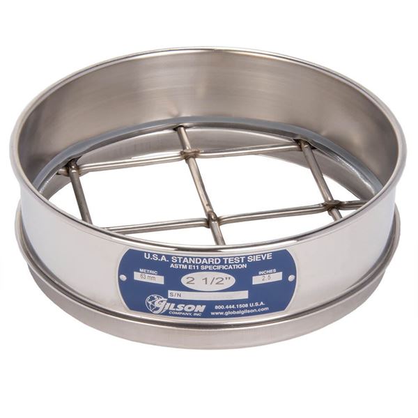 Tamiz de 8", totalmente inoxidable, altura completa, 2-1/2" Gilson V8SF 2-1/2"