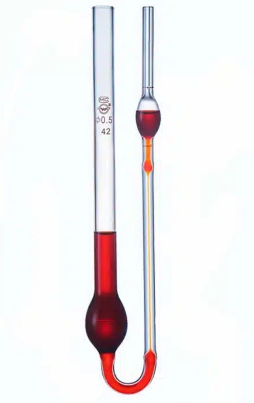 Viscometer acc. to W. Ostwald, Capillary Diameter 0.4–1.0 mm