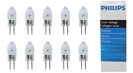 Paquete de 10 bombillas halógenas Philips no reflectoras 5761 30W G4 6 V