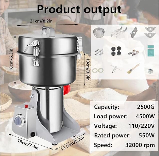 Molino pulverizador eléctrico de alta velocidad