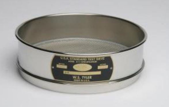 Tamiz No. 400, 38 µm, 8" Full Height inoxidable W.S. Tyler 5217