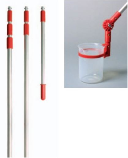 Varilla telescópica TeleScoop 175-600 cm con vaso angular de muestreo PP 1000 ml, modelos 853554-0600 + 853544-0100