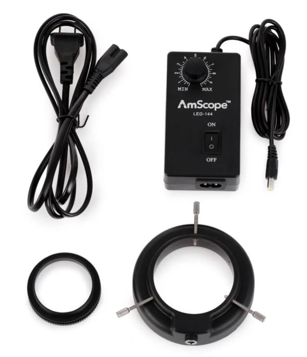 Anillo LED para Microscopio Estereoscópico AmScope 144-LED