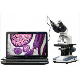 Microscopio Binocular Led con Camara Digital Usb AmScope  B120 C-E