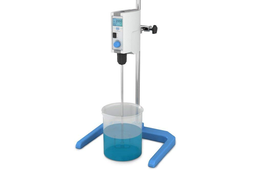 Sistema agitador aéreo con varilla de soporte + doble abrazadera + eje de agitación con hélice-temporizador, 2000 rpm, 25 L H2O, viscosidad media-80-260 V / 50-60 Hz 