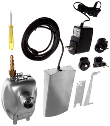 Fuego SCS Quemador de gas de laboratorio de seguridad básica mejorada con pedal de acero inoxidable y botón de función, 100-240 V