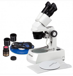 MICROSCOPIO DE DISECCIÓN ESTÉREO BINOCULAR 20X-40X-80X CON CÁMARA USB DE 2MP/ AMSCOPE SE306-AZ-E2