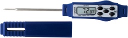 Termómetro digital para alimentos compacto e impermeable Taylor 9877FDA, longitud de vástago de 2,81 pulgadas con diámetro de sonda de 1,5 mm recomendado por la FDA, NSF, azul