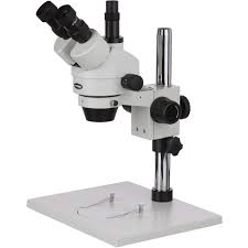 Microscopio estereoscópico trinocular con zoom, aumento de 7X a 45X Amscope SM-1TS-144S