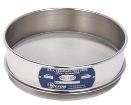 Tamiz de 8 pulgadas de acero inoxidable, altura media, malla número 100  Marca: Gilson Modelo: V8SH número 100